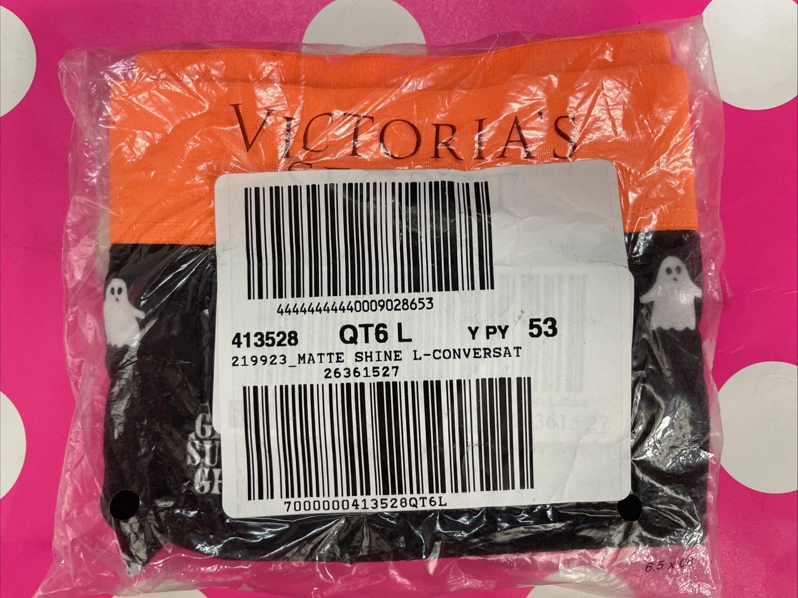 2021 Vintage Victoria’s Secret PINK Wide Band Hipster Panties L Ghost Halloween