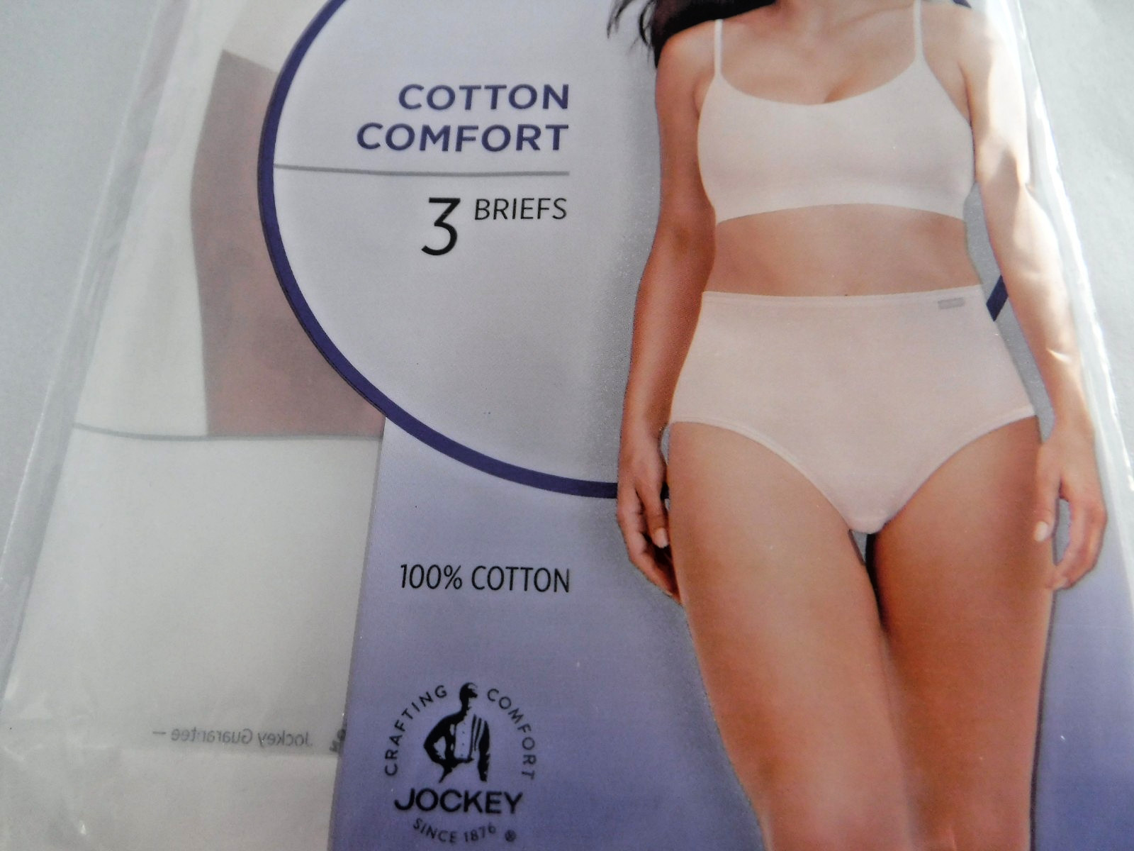 Jockey 3 Briefs Panties Cotton waistband 1484 Purple Oatmeal Boysenberry sz 7