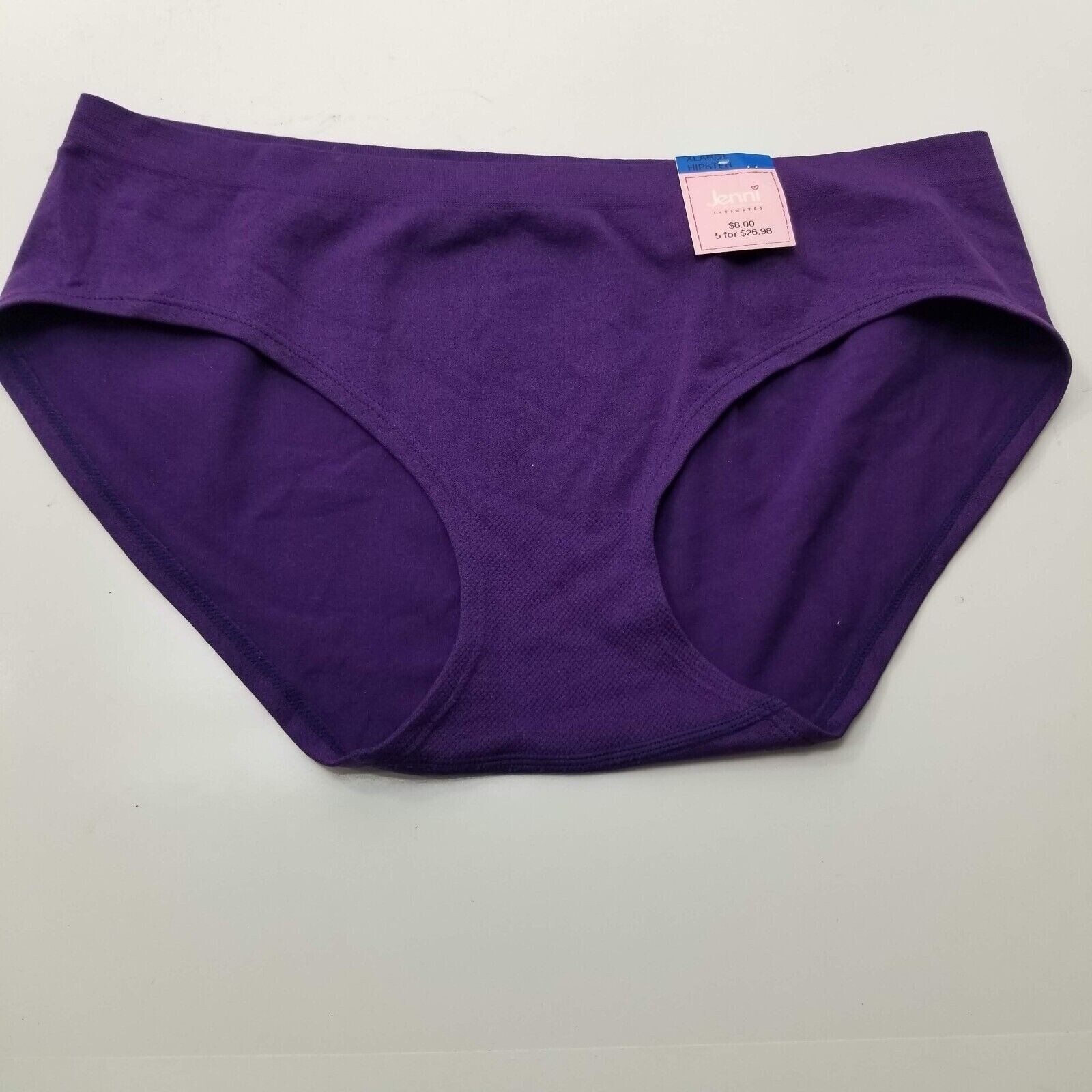 Jenni By Jennifer Moore Women’s Seamless Hipster Underwear Violet Indigo Size XL