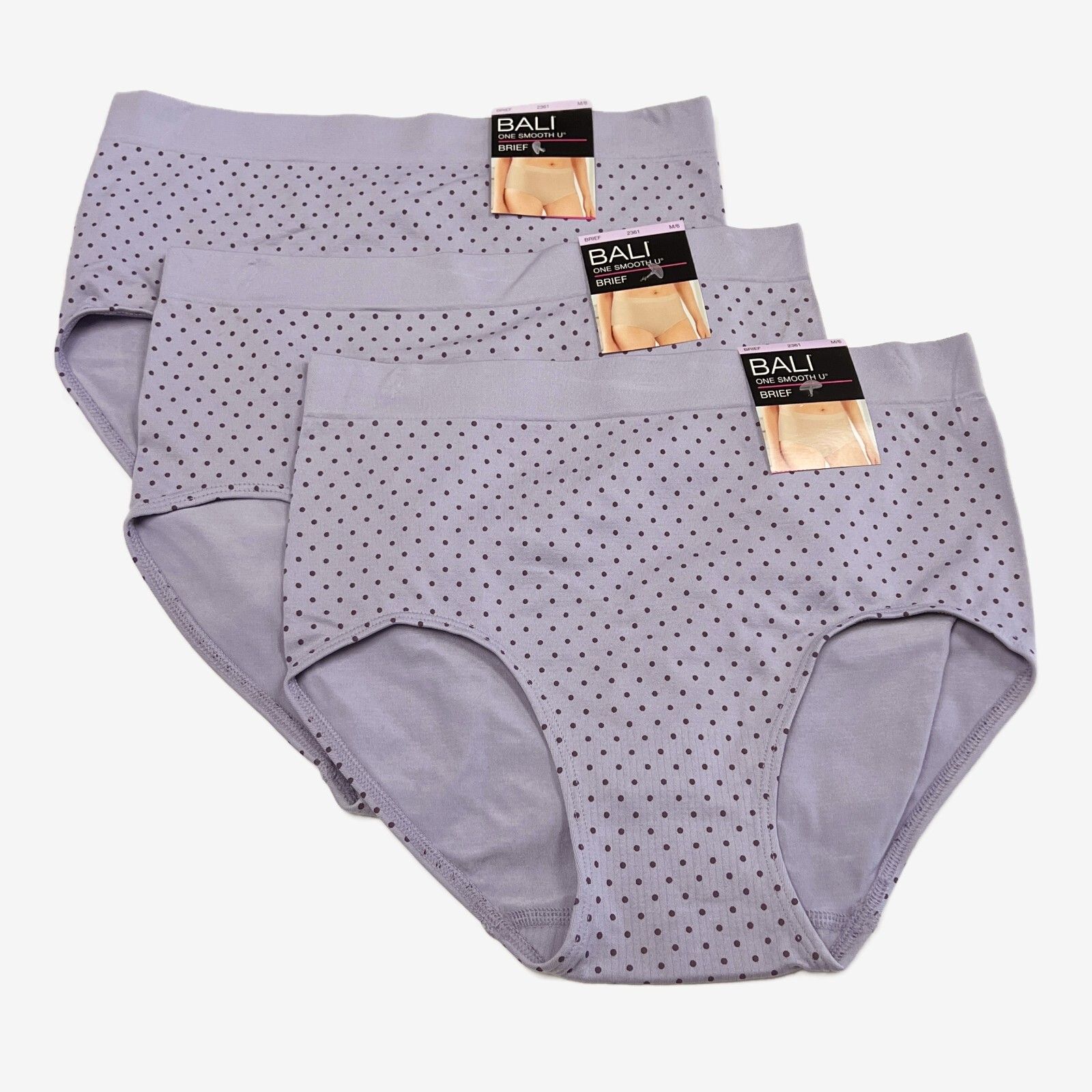 3 Bali One Smooth U Brief Panty M 6 NWT 2361 3 PACK