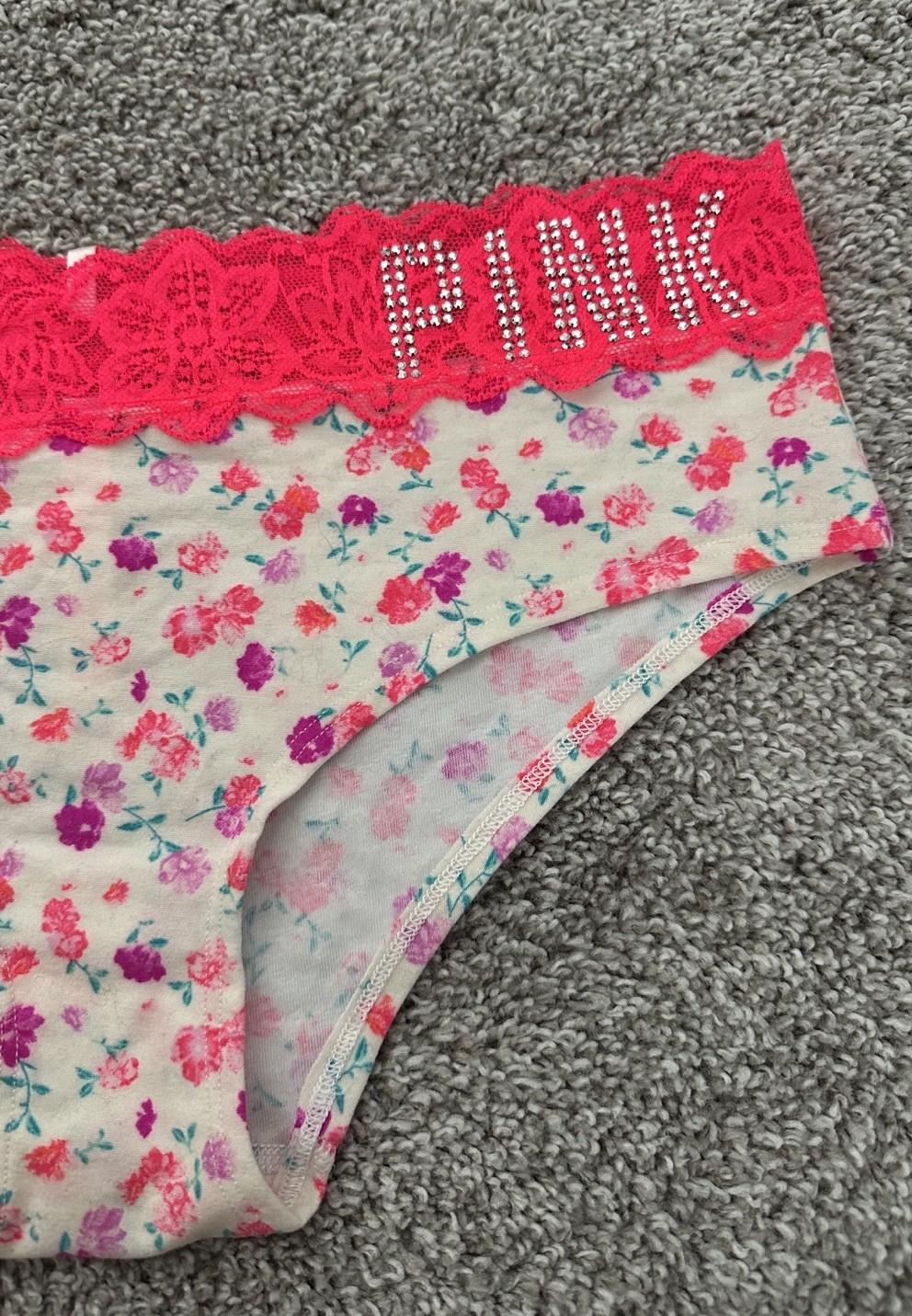PINK Victoria’s Secret Multicolor Floral Hipster Panty Size Large NWT