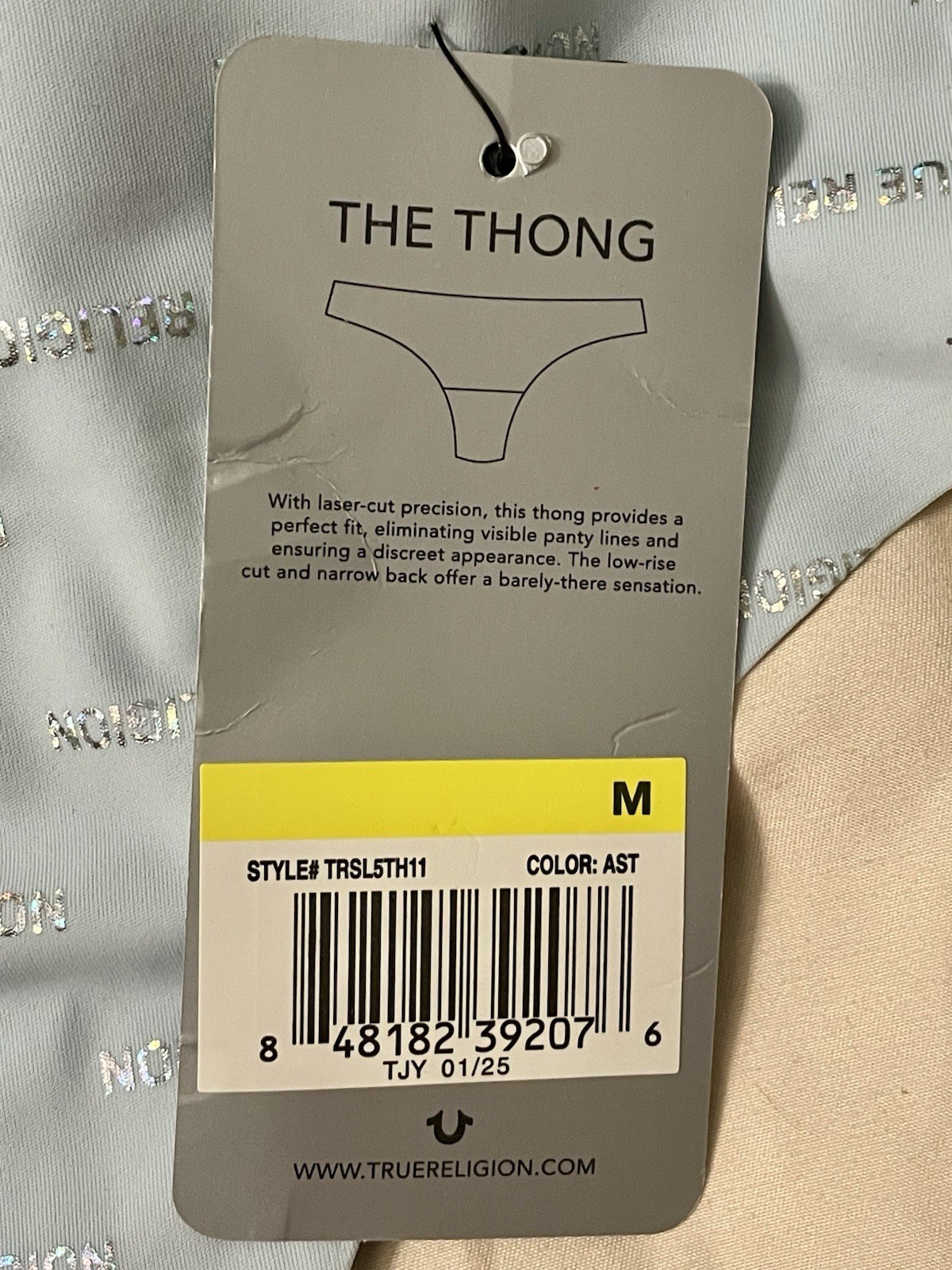 True Religion 5 Packs True Skin Ultra Soft Laser Cut Seamless Thong Brand New