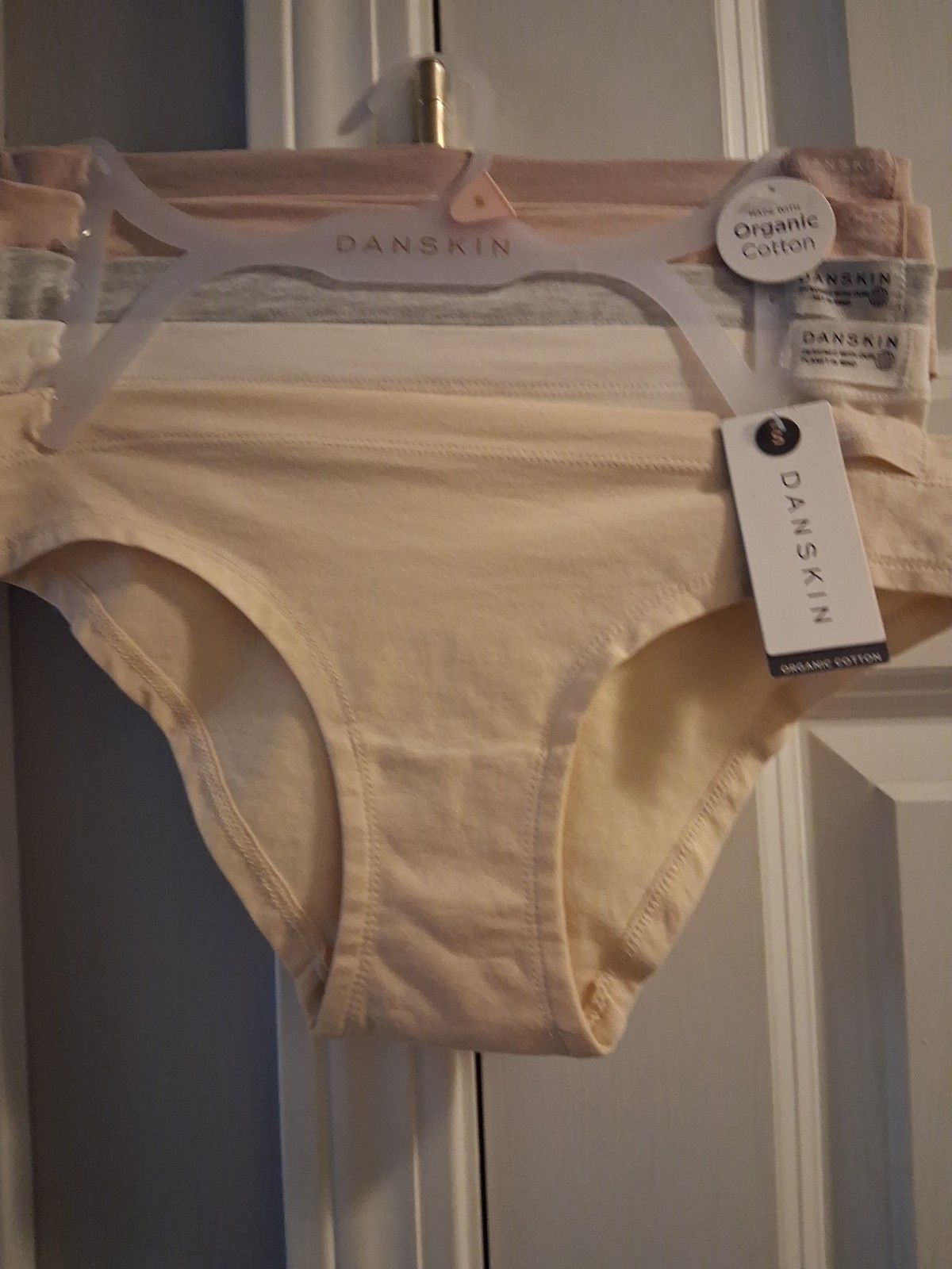 Danskin Organic Cotton Bikinis Panties Pack of 5 Size Small Earth tones NWT + 🎁