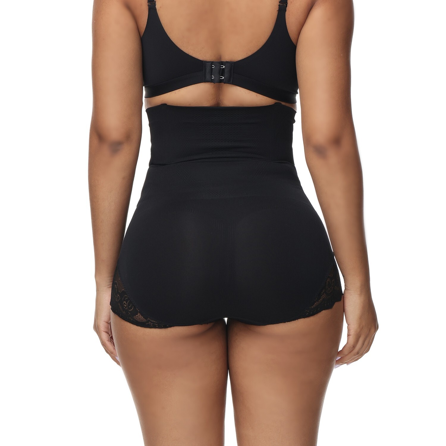 Women High Waisted Tummy Control Panties Butt Lifting Underwear Lace Shapewear