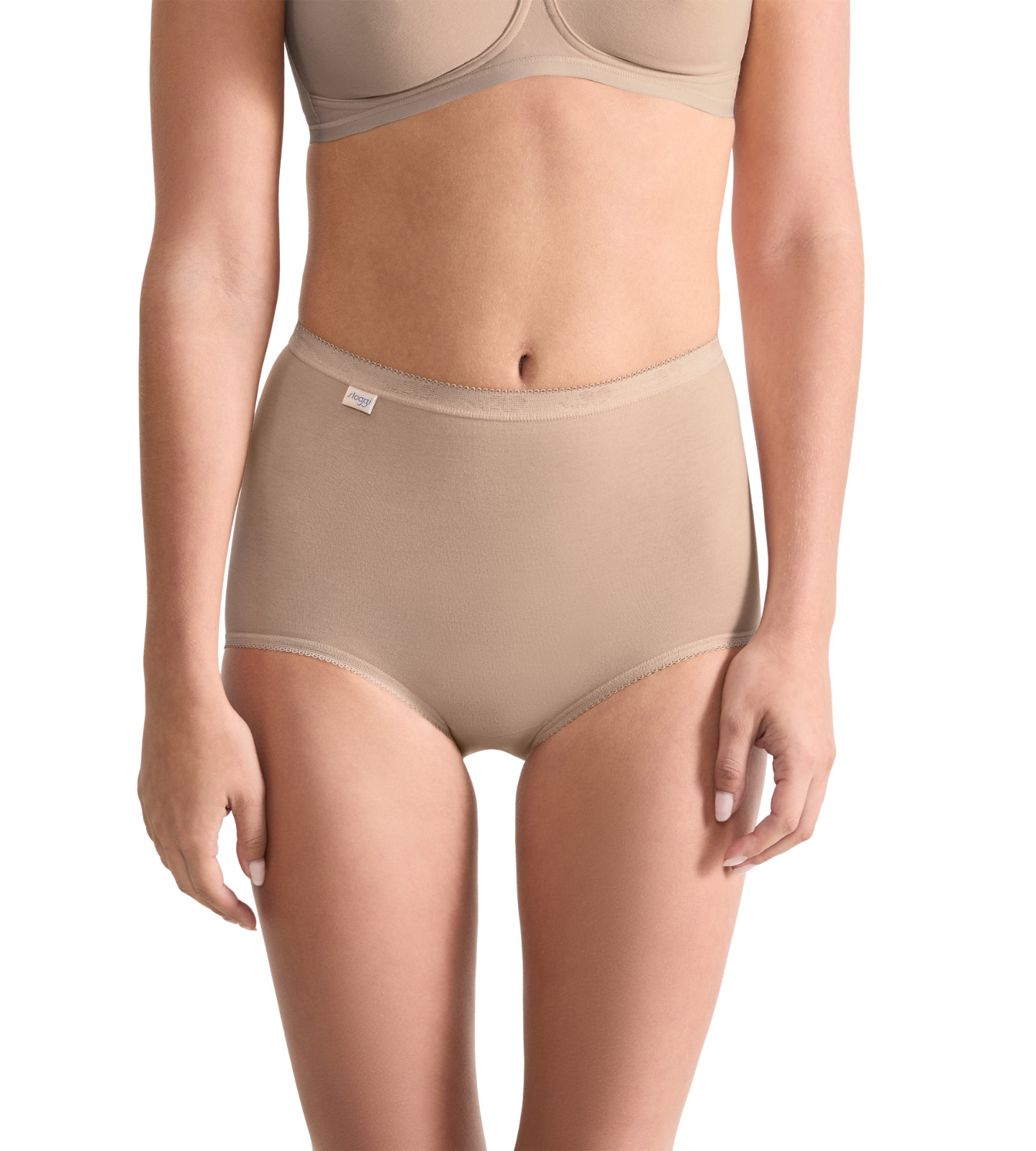 Sloggi Basic Maxi Brief Knickers 4 Pack 95% Cotton High Rise Full Brief 10028378