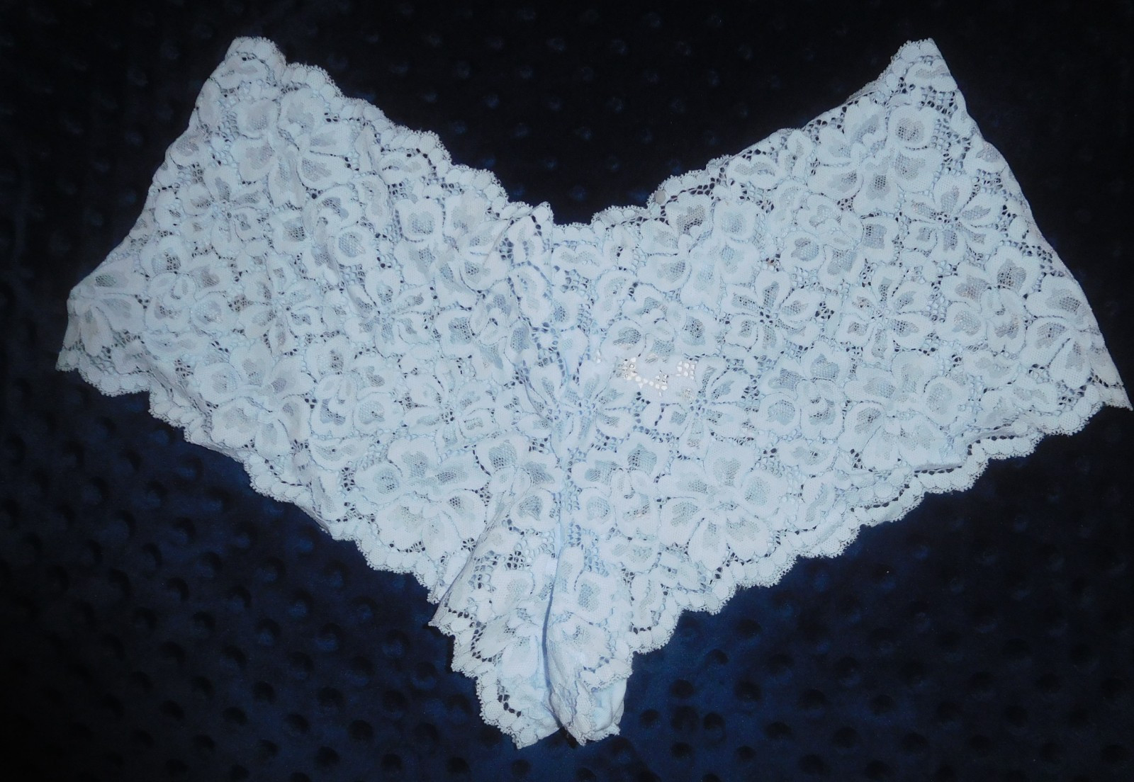 NWOT! MAIDENFORM Sexy Must Haves Light Blue Lace Cheeky Boyshort Panty 2 XL