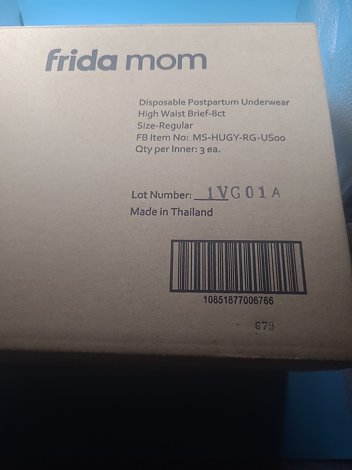 3 X Frida Mom Disposable High Waist C-Section Postpartum Underwear 8 Pk. Each