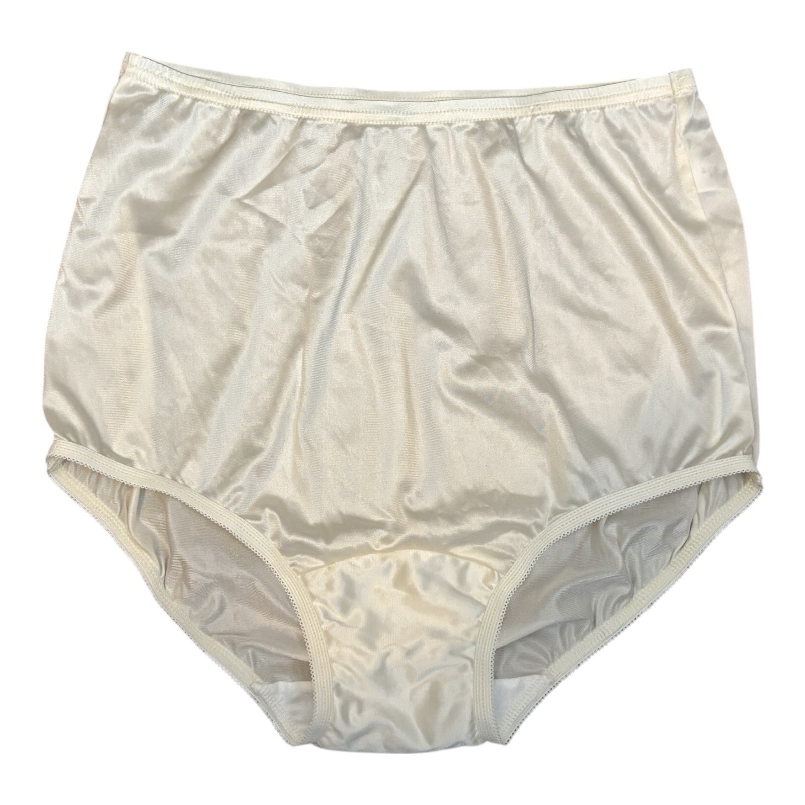 VANITY FAIR 15-712 Brief Nylon Granny Panties Candleglo Size 5 NWOT P519