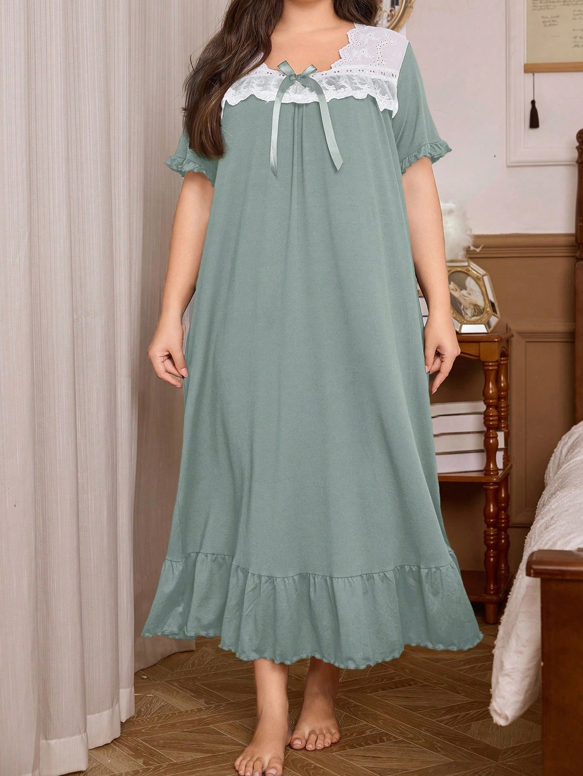 Elegant French Palace Style Maxi Skirt And Nightdress For Large Cheap24