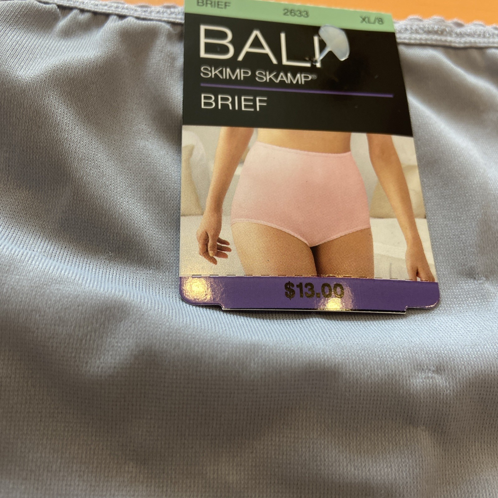 NEW! BALI GREY SKIMP SKAMP BRIEF / EXTRA LARGE / Size 8