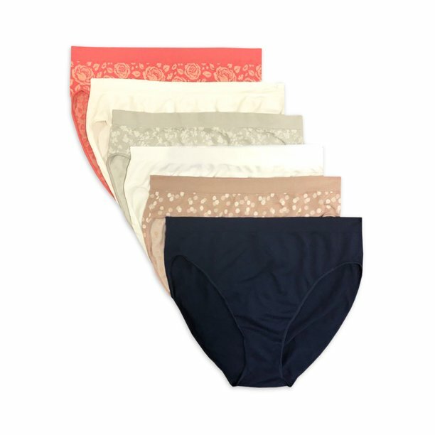 SECRET TREASURES WOMEN’S SEAMLESS HIGH-CUT PANTIES,MULTI,6 PACK*CHECK FOR SIZE*