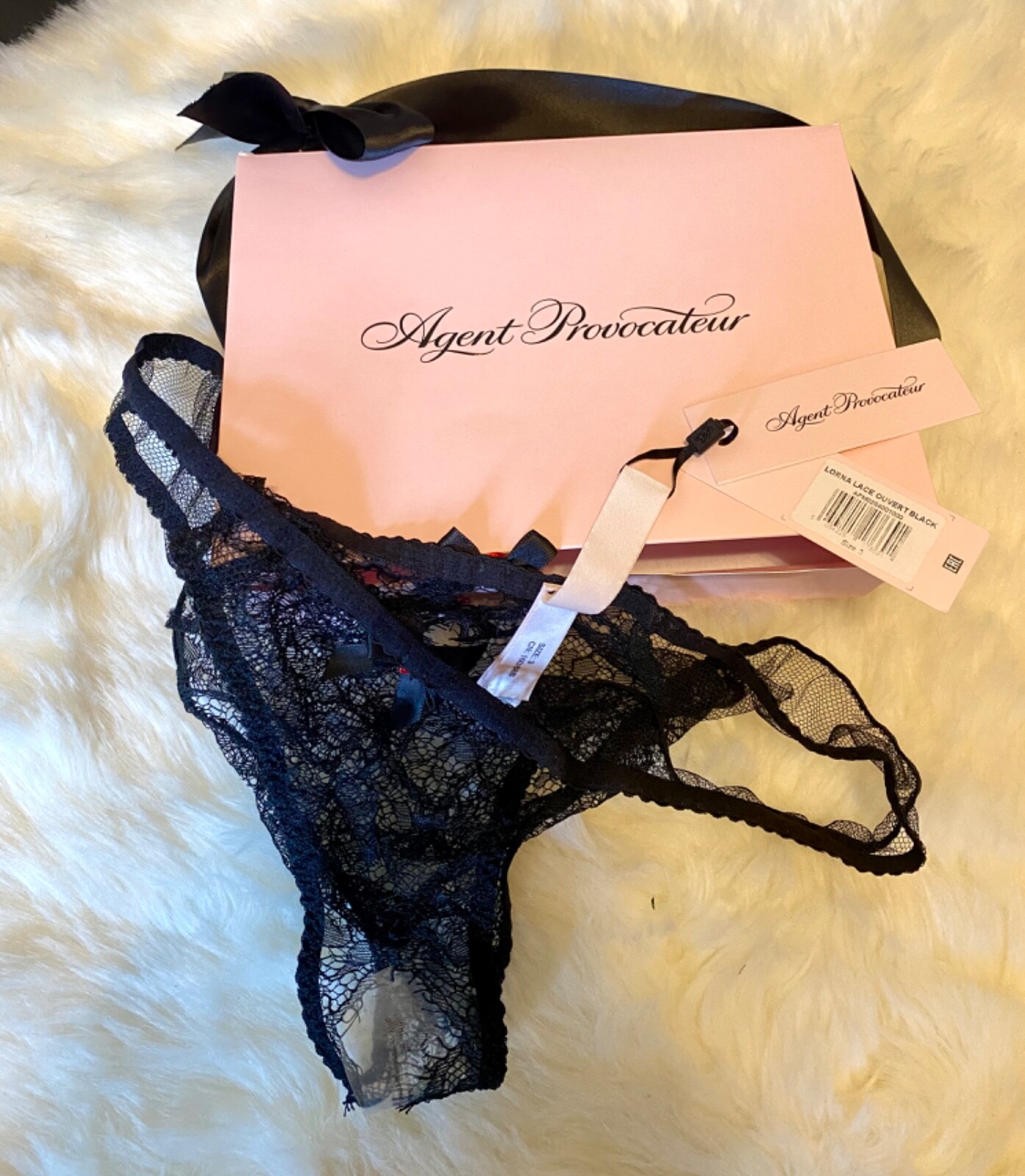 Agent Provocateur Lorna Lace Oevert Black lingerie NIB – Size AP 3 (US 6)