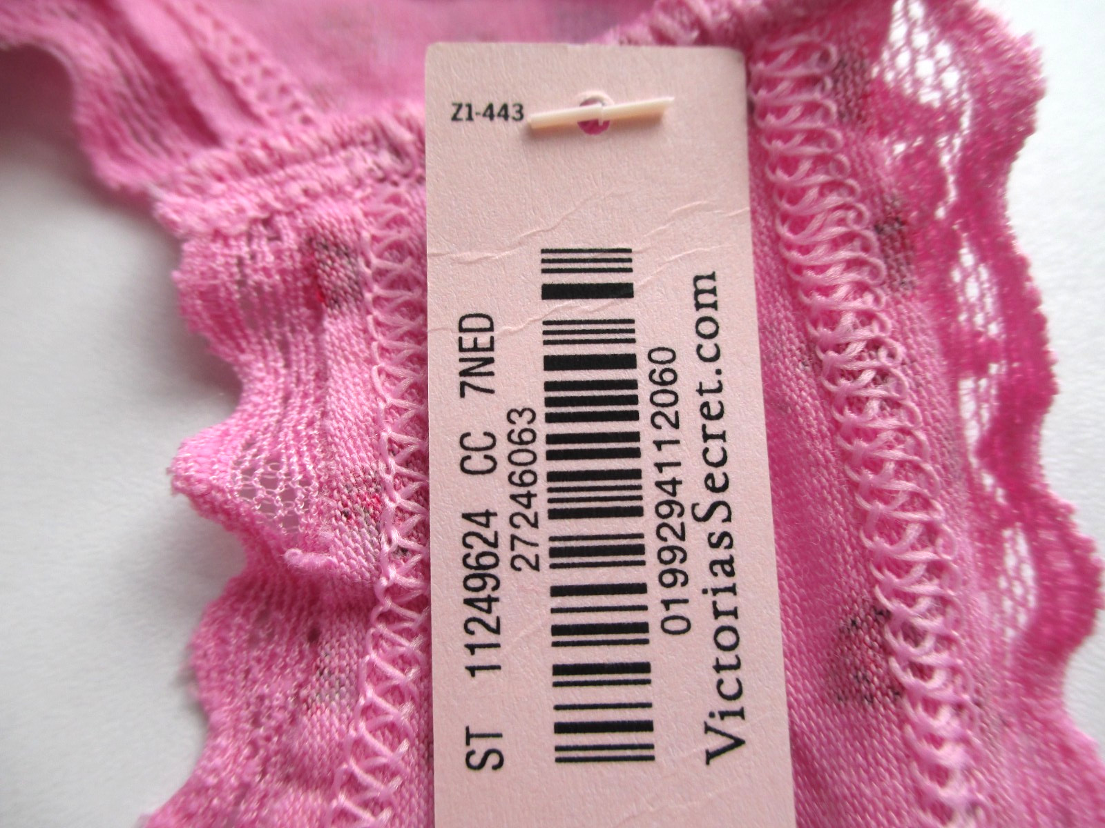 VICTORIA’S SECRET Cotton Bikini Panty S M L Strawberry Pink NWT Lace Trim VS