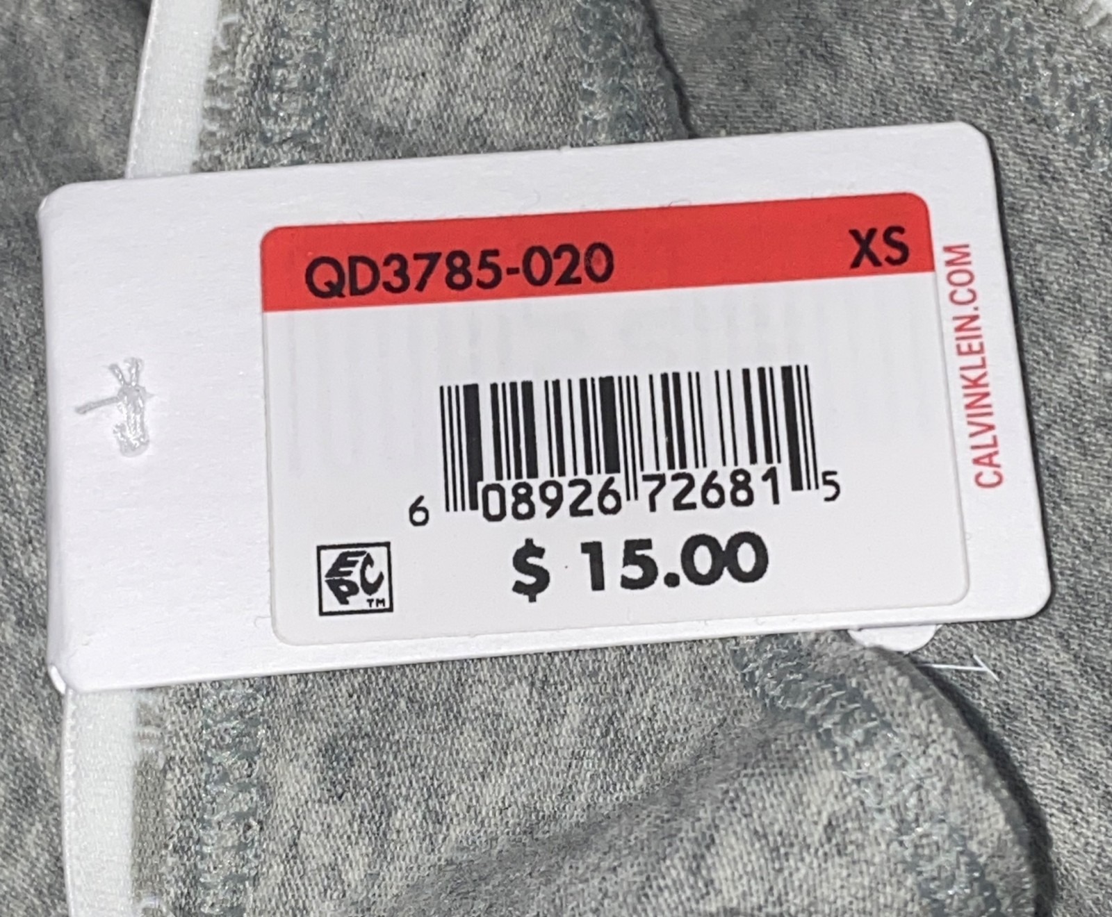 CALVIN KLEIN CK One Cotton Heather Grey White Bikini Panty Womens XS S M L XL