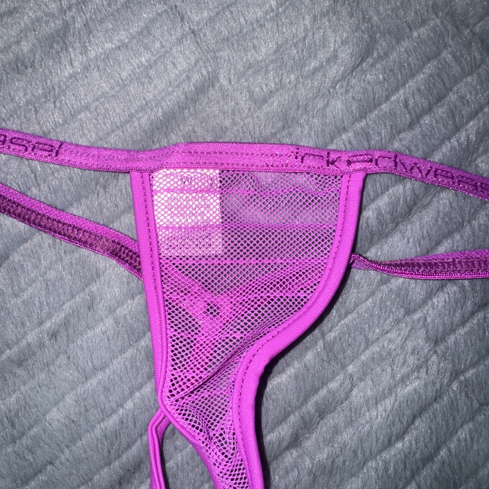 Wicked Weasel 611 Micro Naughty Mesh Knicker Purple Medium String Back