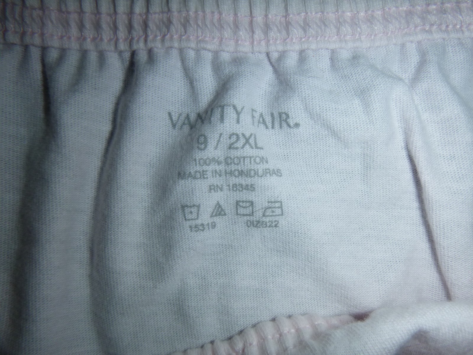 2 NWT Vanity Fair Perfectly Yours Cotton Brief #15319 pink & Blue Sz 9 / 2XL