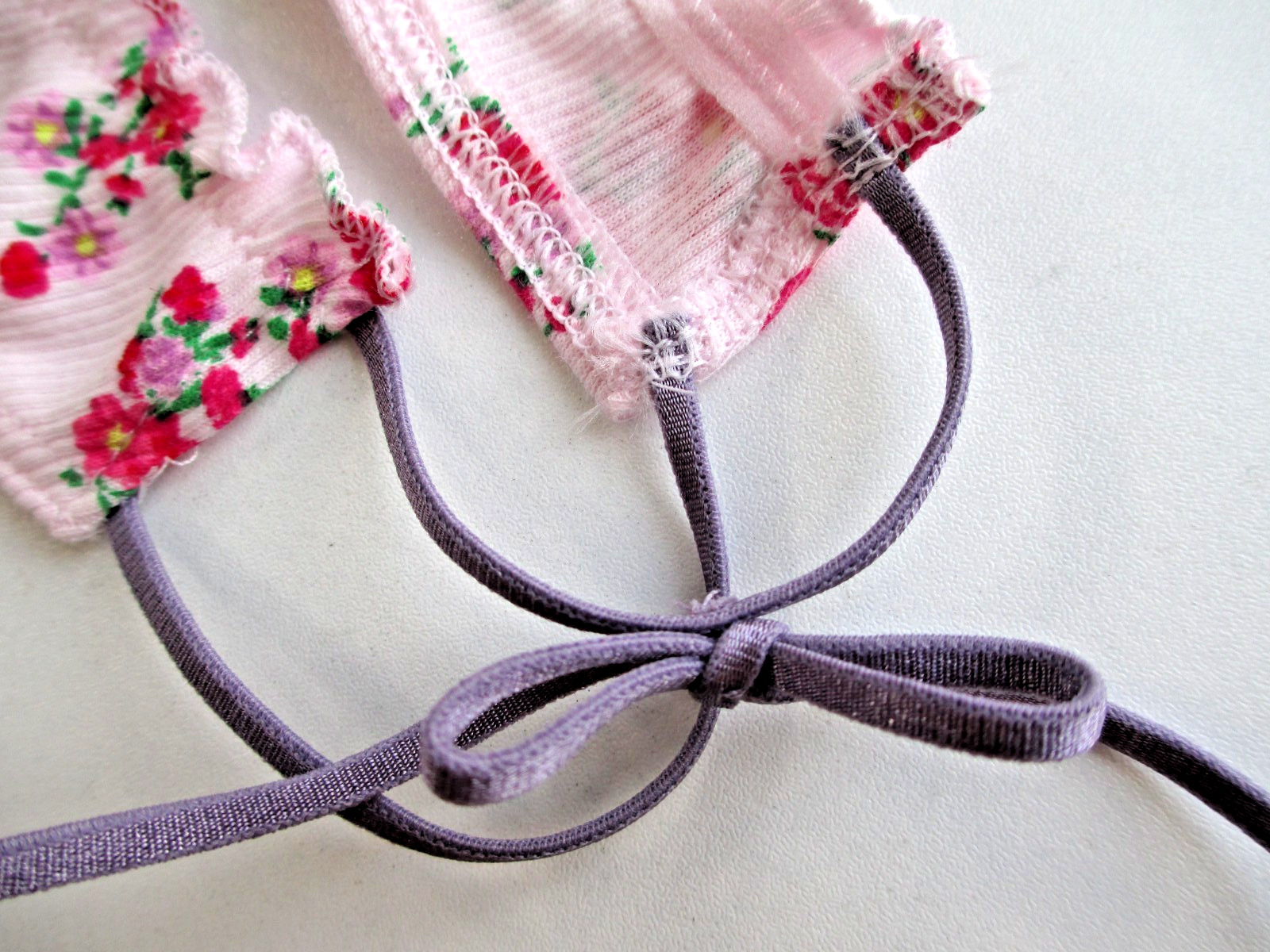 VICTORIA’S SECRET PINK Cotton High Leg Thong Panty S M L XL Tie Bow NWT Ruffle