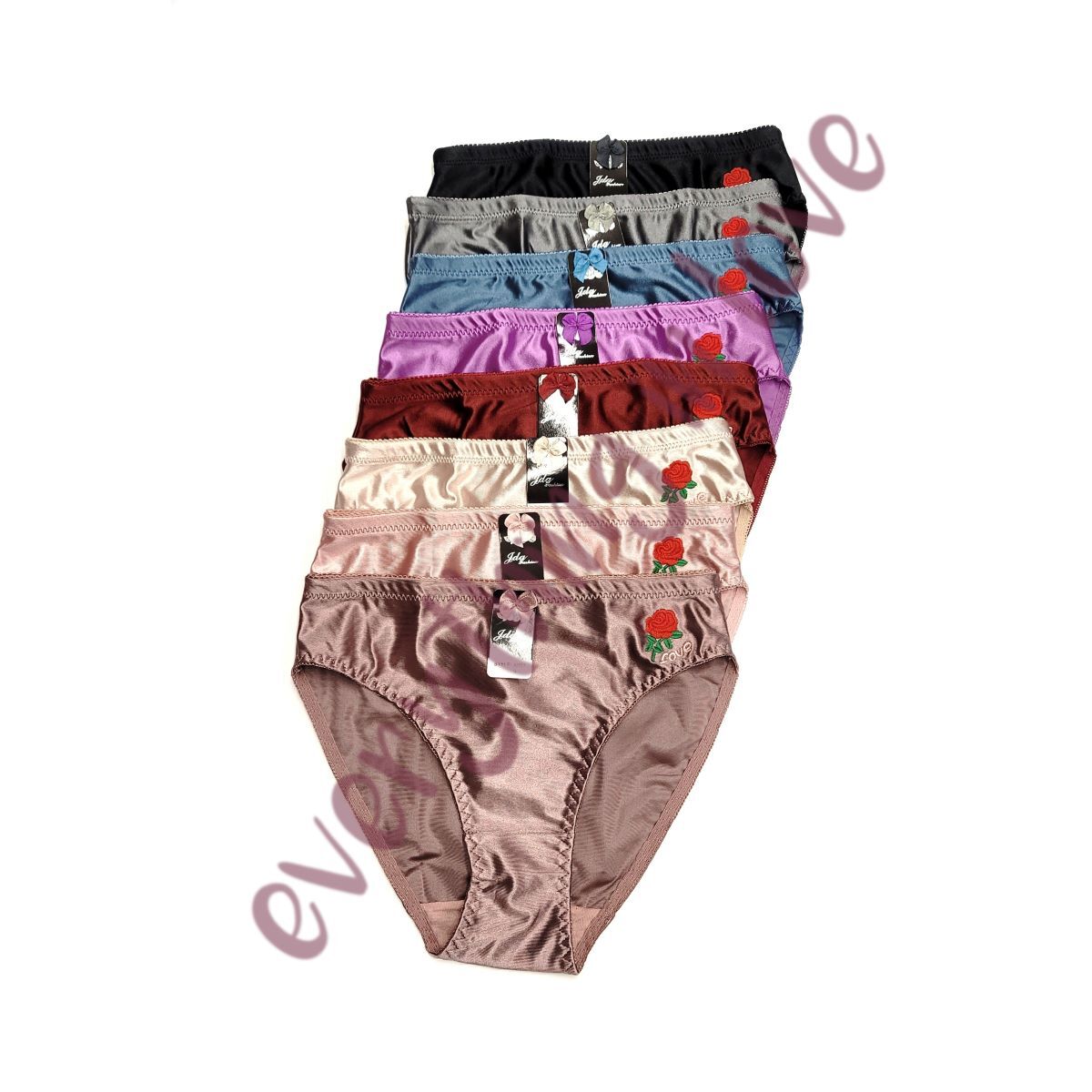 Women High Cut Full Coverage Comfort Satin Shiny Silky Bikini Panties Underwear