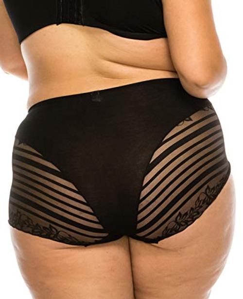 Lace Boy Shorts Underwear for Women Small to Plus Size Sexy 4X-Large Plus Tina