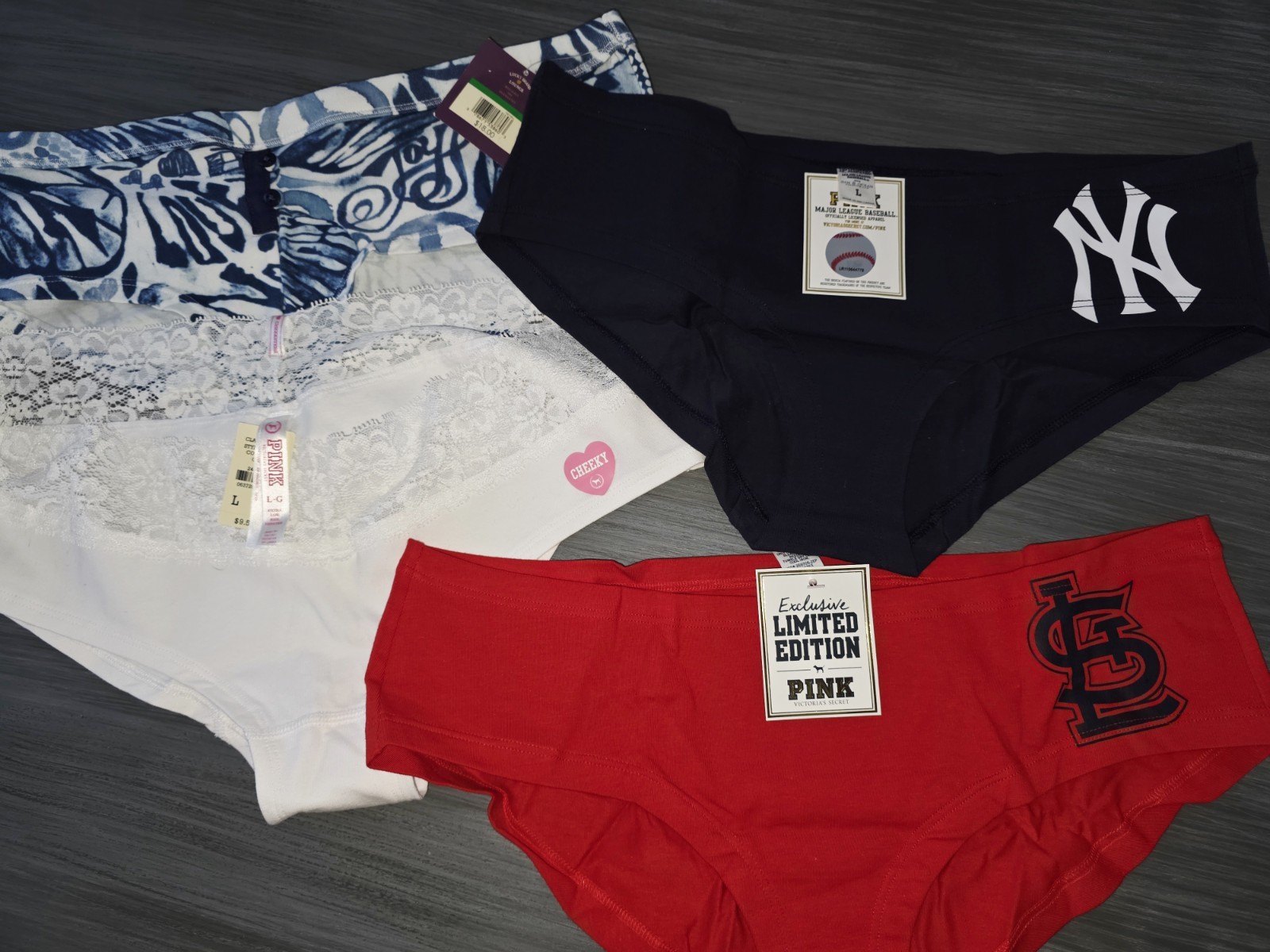 Victoria Secret Limited Edition Major League Baseball Panties Large