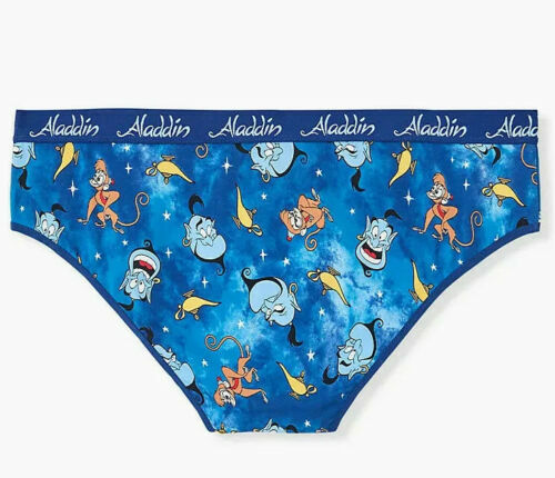 Torrid Disney Aladdin genie blue cotton hipster NWT 0x 1x 2x 3x plus
