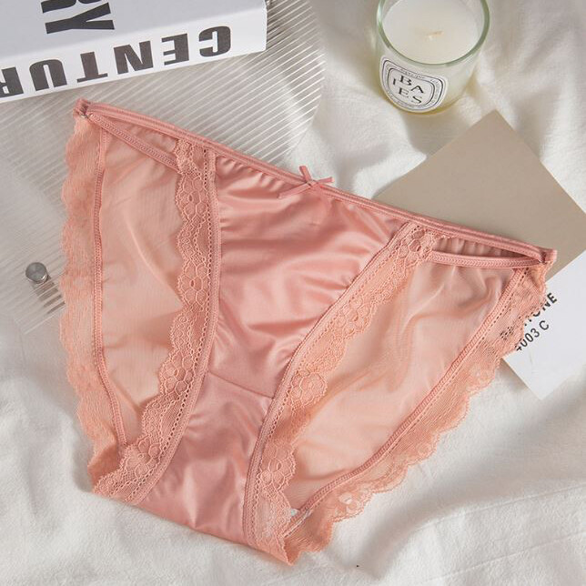 5 Pack Lot Sexy Ladies Womens Thin Satin Panties Underwear Sheer Lingerie Bikini