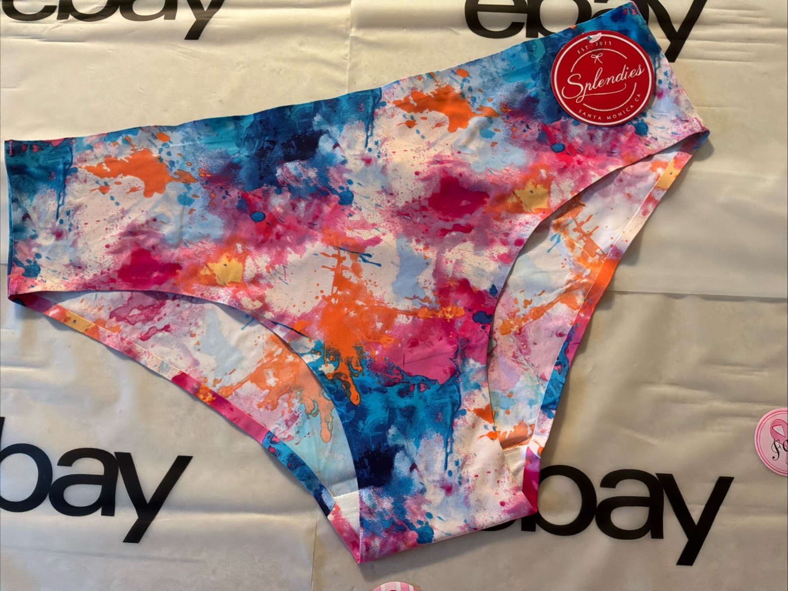 Splendies Women’s Paint Splash Panties Size 1X NWT
