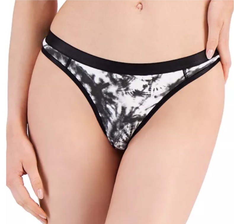 JENNI Women’s Thong, TieDye Black, Small