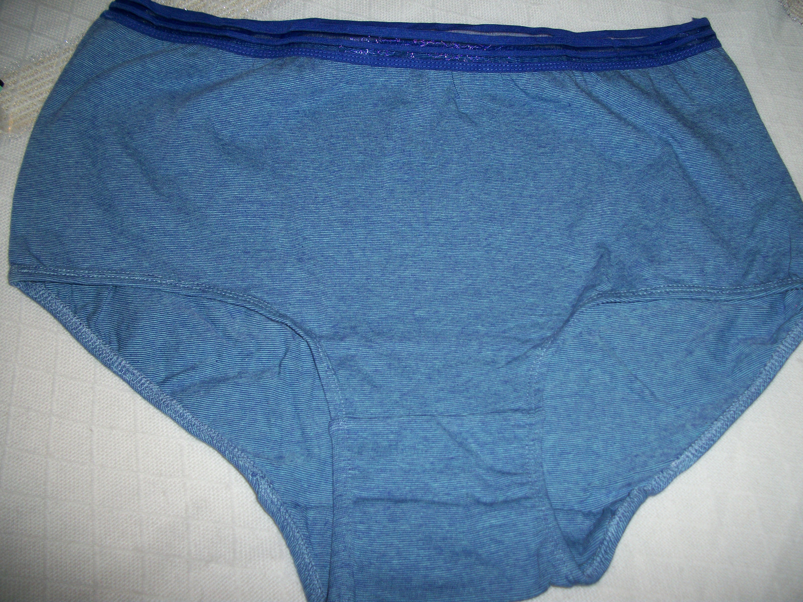 COMFORT CHOICE WOMENS PLUS SIZE 8 X-LARGE FULL CUT SPORT BRIEF PANTY BLUE COLOR