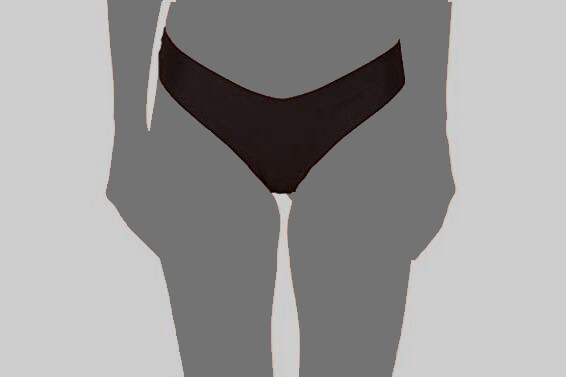 $28 Commando Women Black Solid Stretch Lightweight Low Rise Cotton Thong S/M