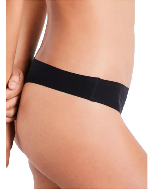 Chantelle Black Seamless Thong 14 Large Smooth plain invisible no VPL stretch
