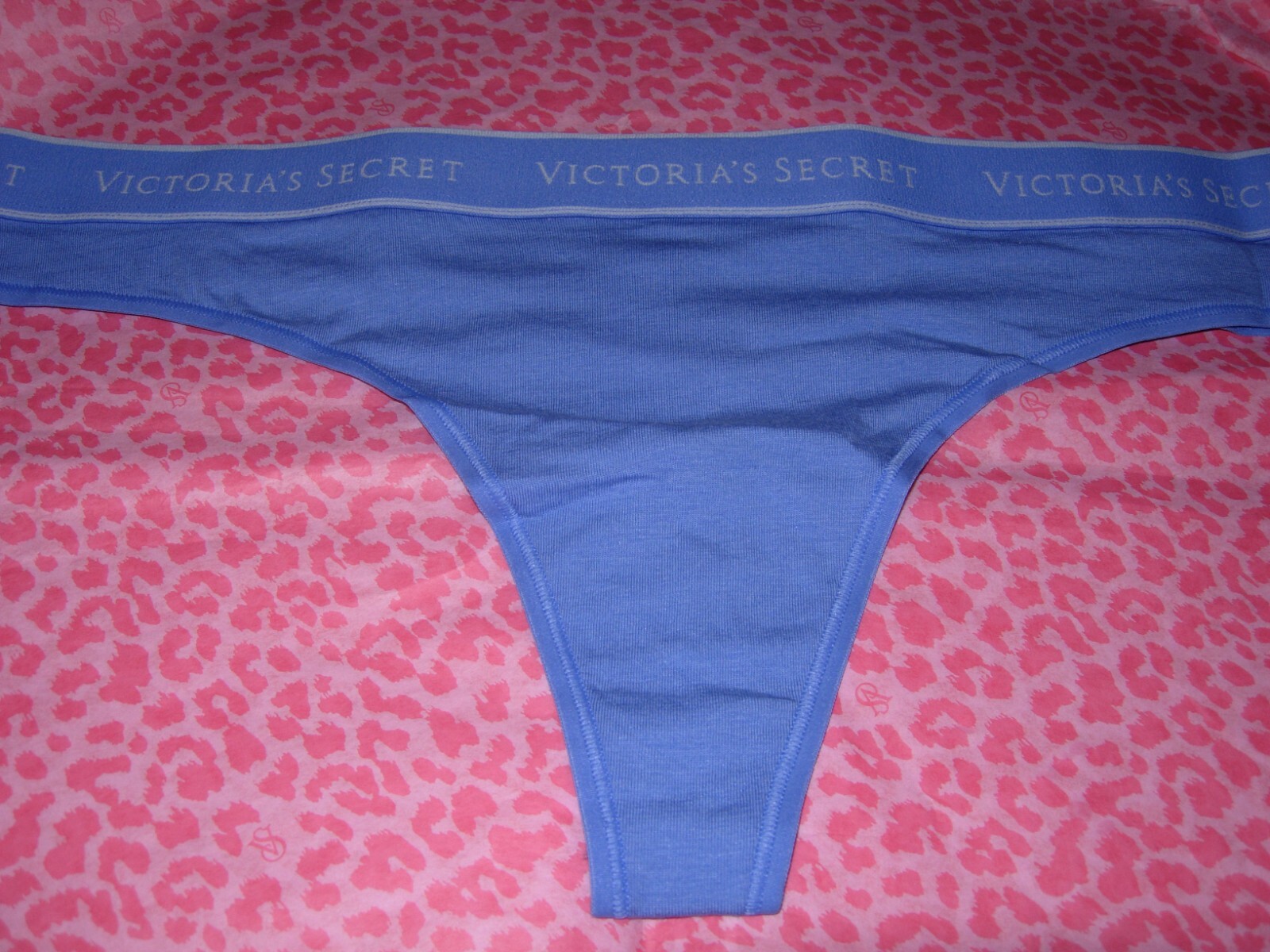 Victoria’s Secret Sexy Logo Band Lingerie Thong Blue Pantie XS S M L XL XXL NWT