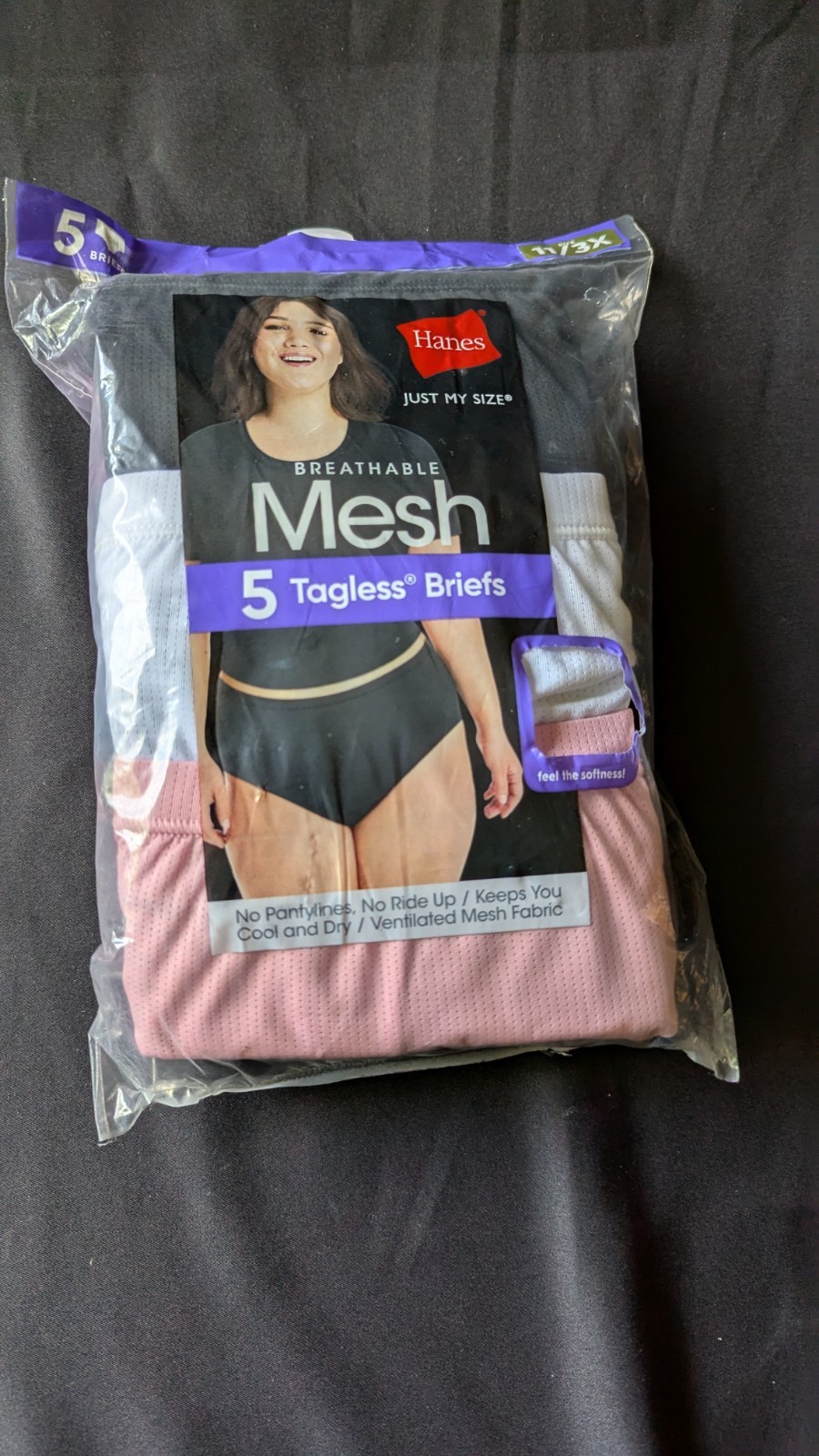 NIP HANES Just My Size 5 Pr. Tagless Mesh Briefs Size 11 3X