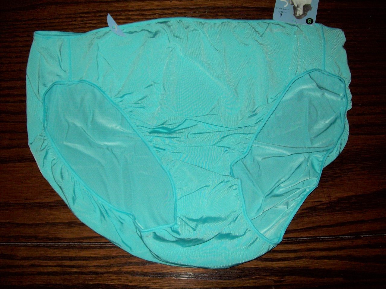 NWT JOCKEY No Panty Line TACTEL NYLON BIKINI PANTIES 1370 aqua 5 6 7 8 S M L XL