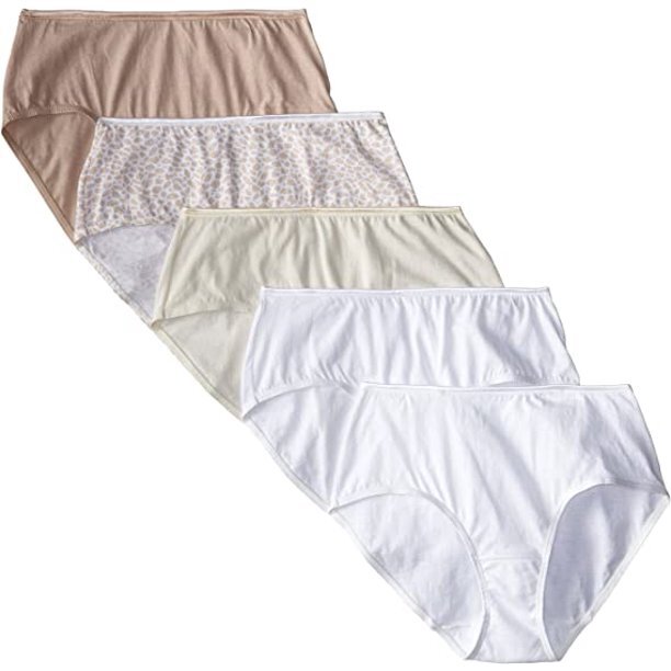 Vanity Fair Women’s Hipsters Underwear 100% Cotton True Comfort 5 Pack 5,6,7