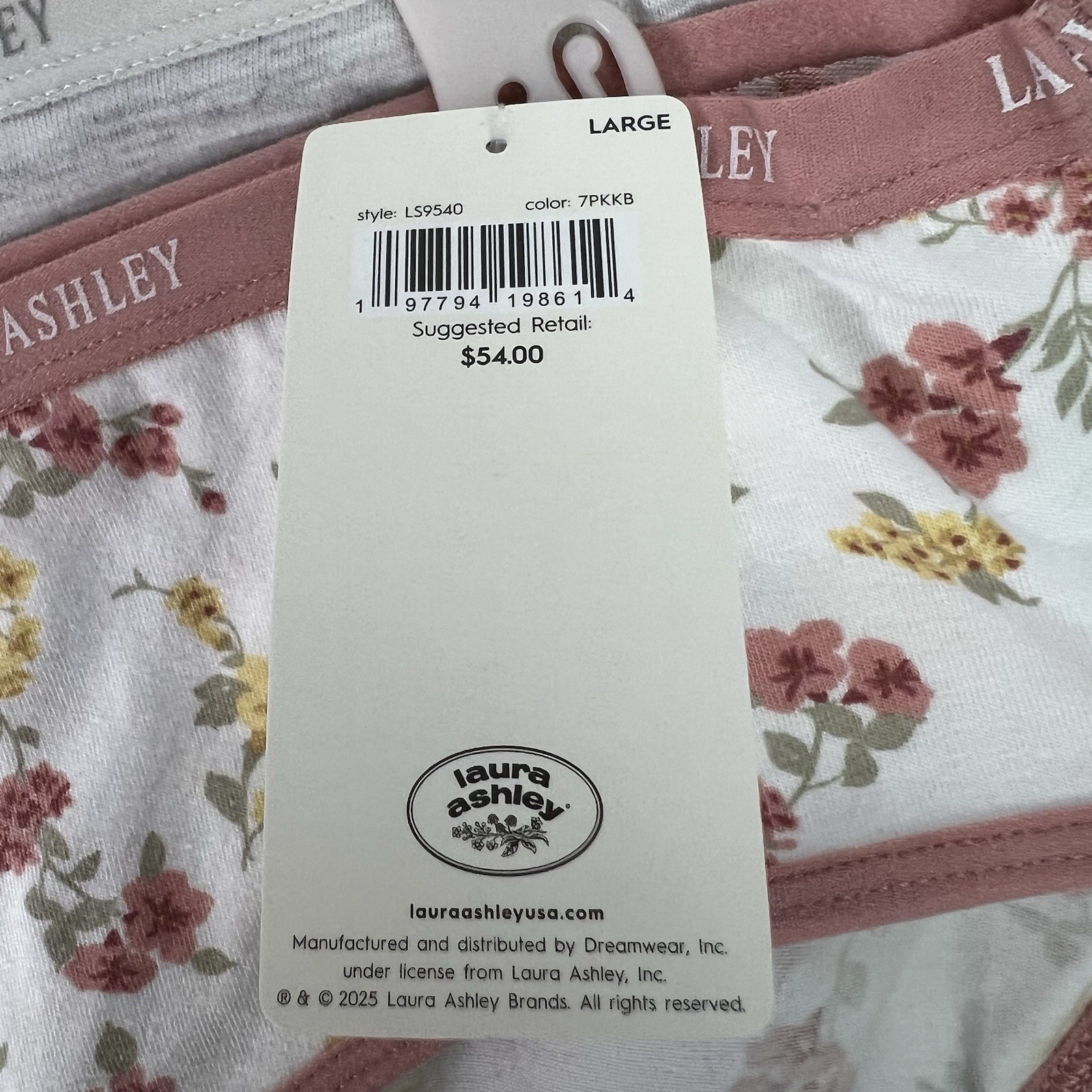 Laura Ashley Women’s Panties Sz Large Pkg/7 Hipsters Tag Free Multi Colors
