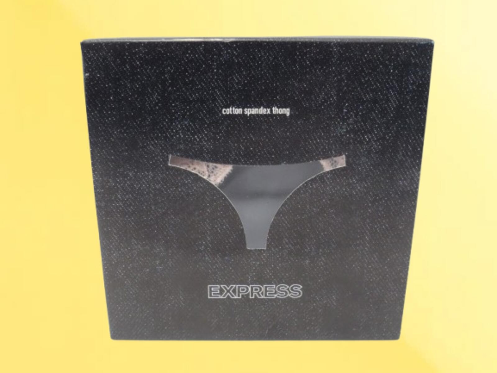 EXPRESS INTIMATES COTTON SPANDEX THONG PANTY BLACK SIZE SMALL BOXED LOT OF 3
