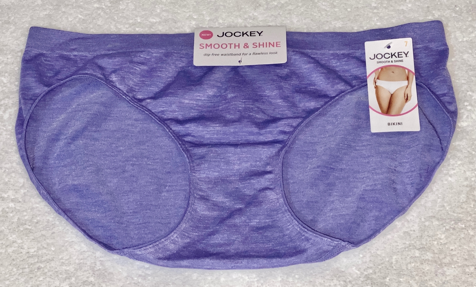 JOCKEY Smooth & Shine Seamfree Seamless Purple Bikini Panty Womens Sz M 6 L 7