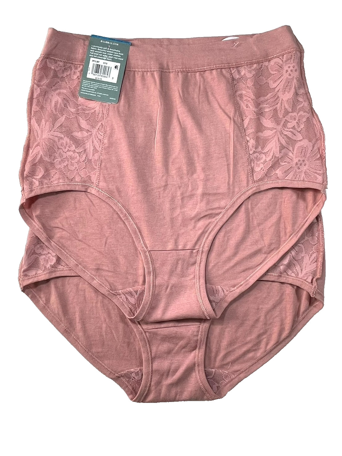 NWT 2-Pack Bali Women 2XL Breathe Lace High-Rise Brief Underwear DFCLBF Rose