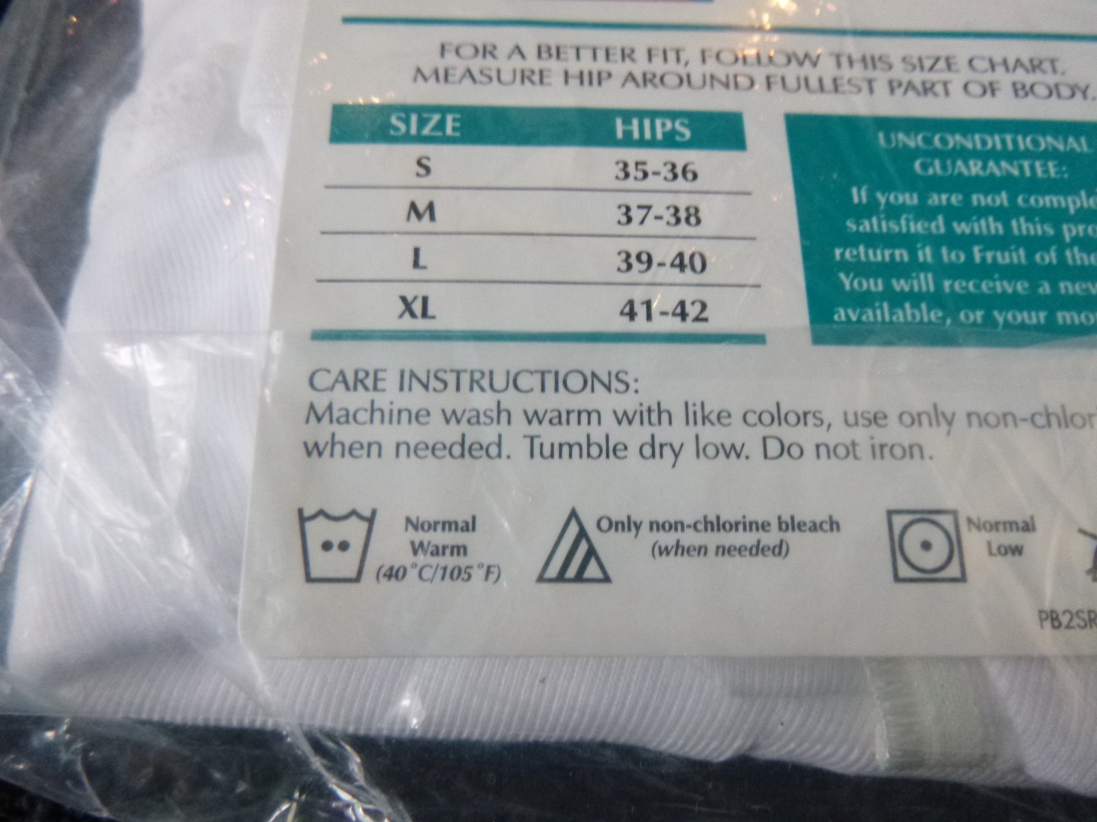Pkg of 2 VTG 1999 Fruit Of Loom High Cut Naturally Seamless Cotton Briefs Sz L