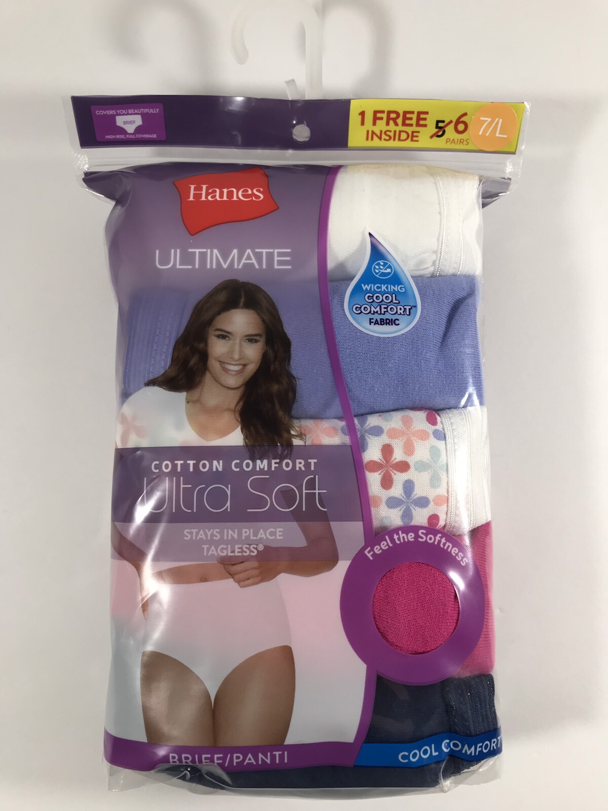 Hanes Ultimate 5-pk.+1 Comfort Ultra Brief Panti 40HUC6 Sz.7/L,9/2XL #97