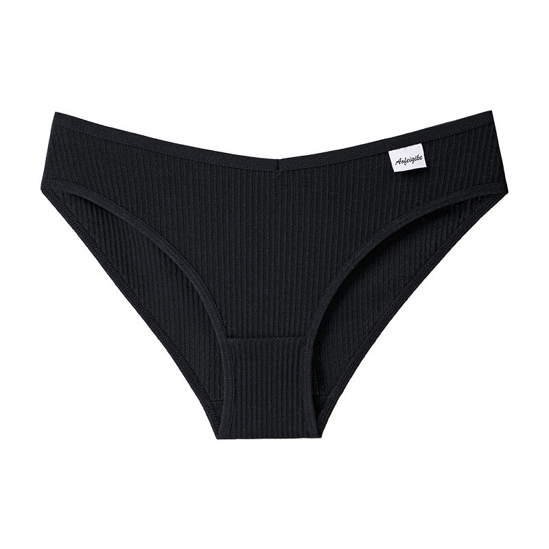 4PCS/LOT Ladies Womens Sexy Cotton Panties Underwear Lingeries Brief Ribbed Soft