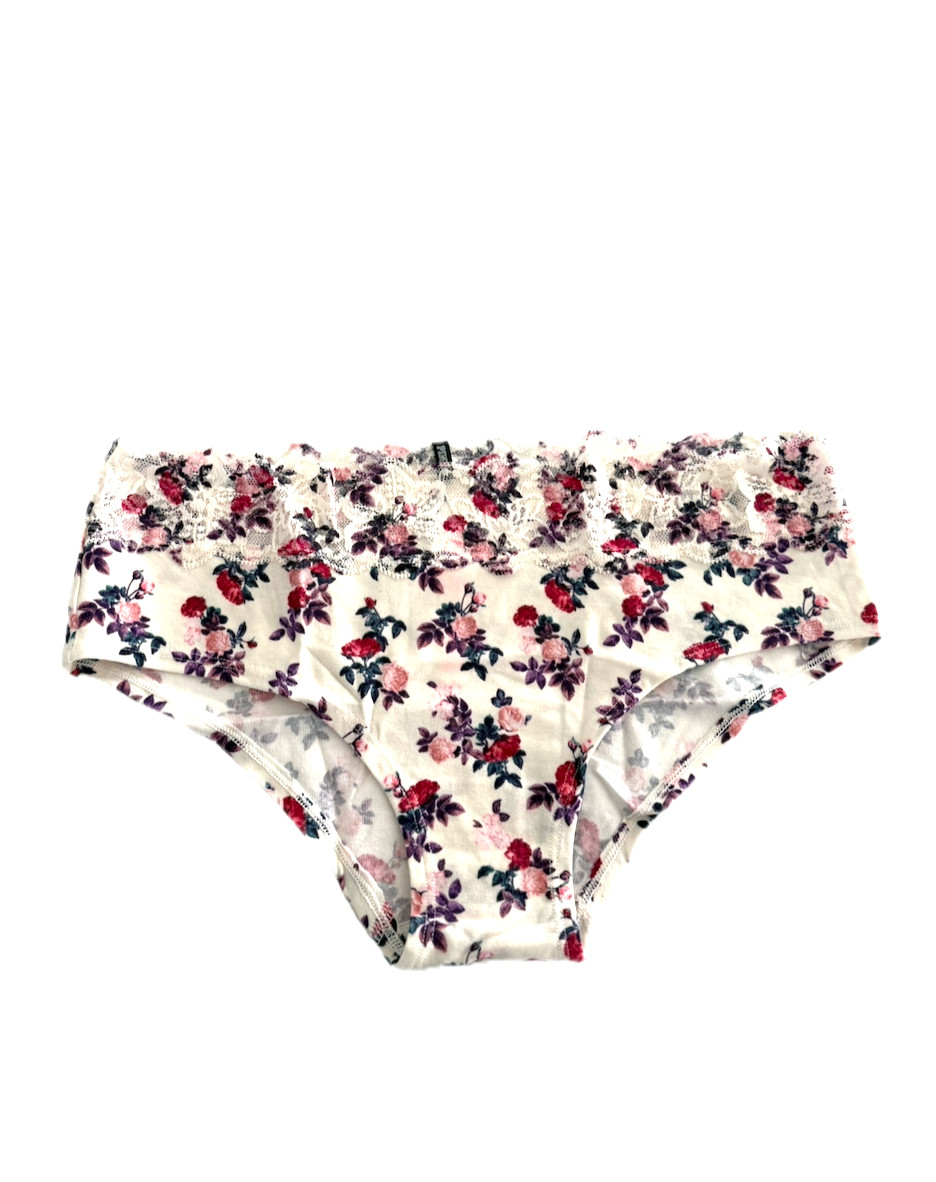 Victoria’s Secret PINK Floral Lace-Trim Hipster Panty Spring Mix