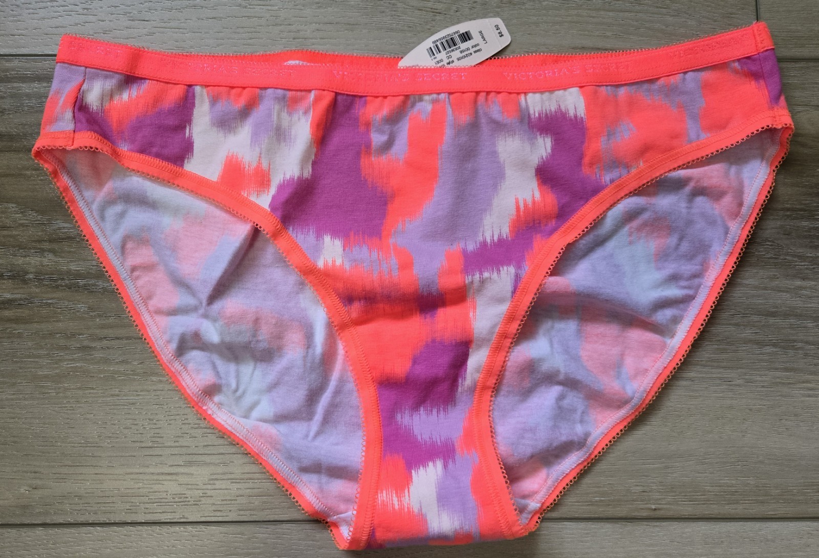 NWT Vintage Victoria’s Secret Camo Signature Waistband Cotton Bikini Panties L
