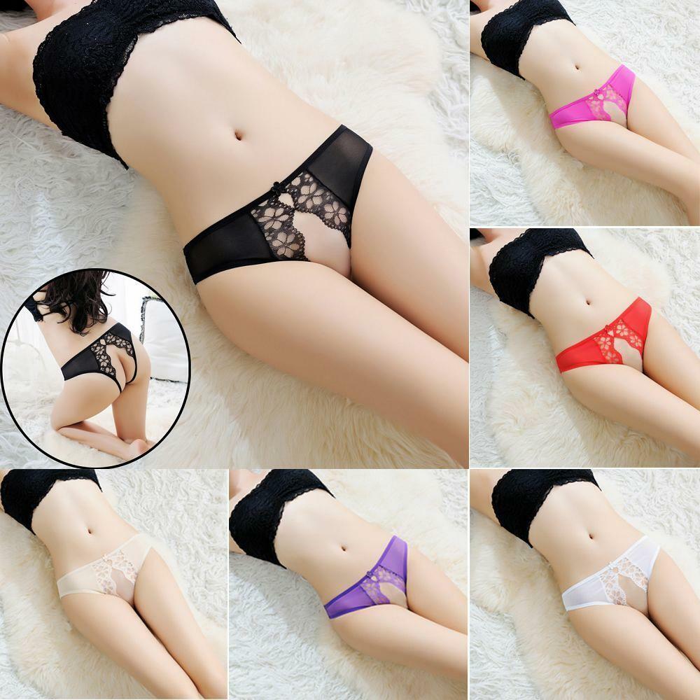 ☆USA☆ Sexy Women Lace Thong G-string Panties Lingerie Underwear Crotchles T-back