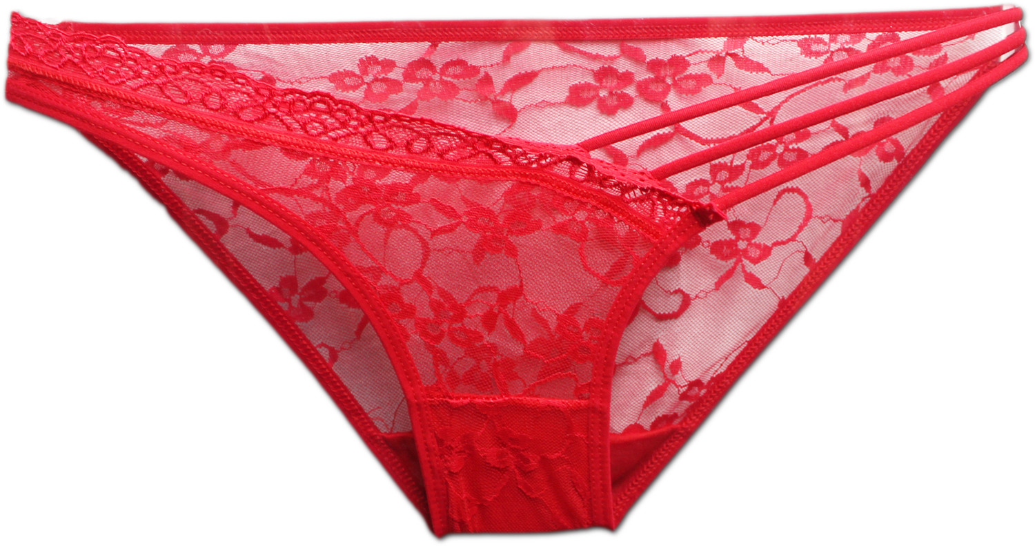 Womens Underwear, Panties, Stretch Lace, Red, ONE SIZE FITS XSM,SM