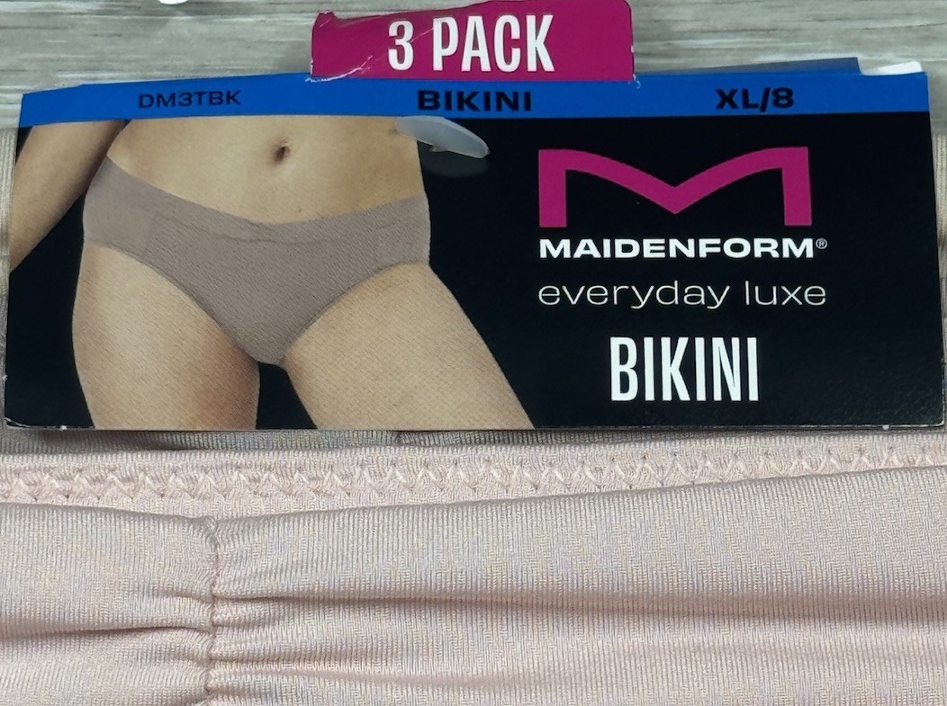 MAIDENFORM Women’s 3-Pack EVERYDAY LUXE Bikini Underwear Panties Polyester Sz XL