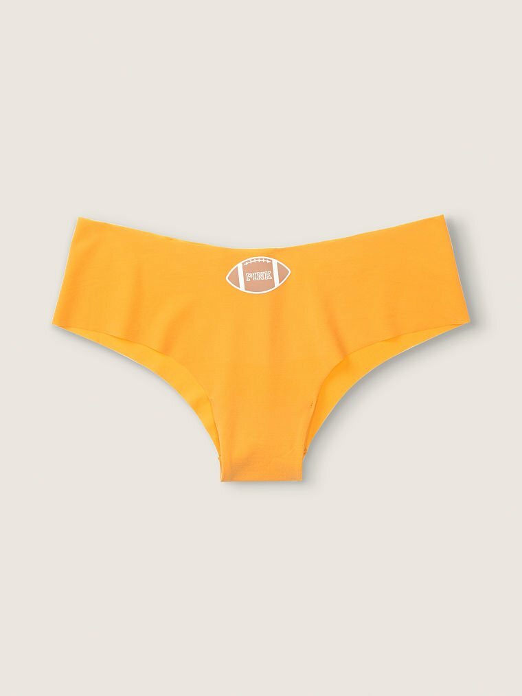 VS PINK Collection NO-SHOW CHEEKSTER – Large (Gold Glow With Football Graphic)