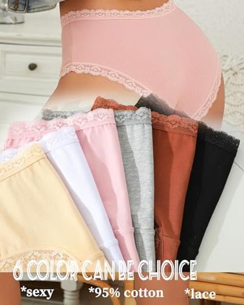 Cotton X-Large A 6 Pack(black*1 White*1 Orange*1 Grey*1 Beige*1 Pink*1)