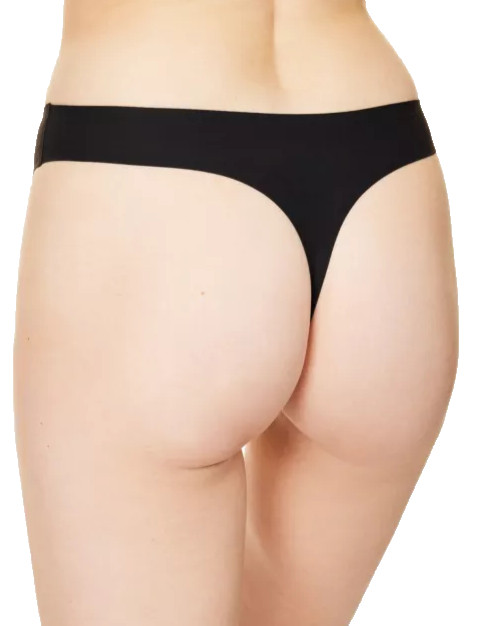 Chantelle Black Seamless Thong 14 Large Smooth plain invisible no VPL stretch